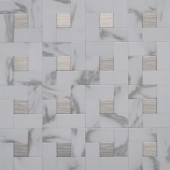 Instant Mosaic Peel and Stick Metal Wall Tile - 3 in. x 6 in. Tile Sample-SAMPLE03-108 206585401