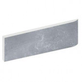 Interceramic Marbre Grey S4C49 Brilliant 4-1/4 in. x 12-3/4 in. Ceramic Bullnose Wall Tile-76969544583 206737014