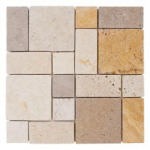 Jeffrey Court Brick Medley 12 in. x 12 in. x 8 mm Travertine Mosaic Floor/Wall Tile-99036 202273477
