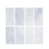 Jeffrey Court Carrara 3 in. x 6 in. x 8 mm Honed Marble Wall Tile (8-Pack)-99090 202273531