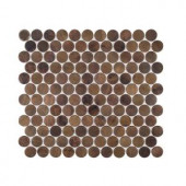 Jeffrey Court Copper Pennies 10 in. x 10-3/4 in. x 8 mm Metal Mosaic Tile-99285 206955410