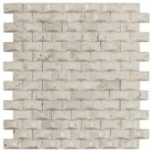 Jeffrey Court Cotton Bales 11.125 in. x 11.875 in. x 8 mm Beige Marble Mosaic Wall Tile-99595 204659581