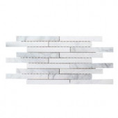 Jeffrey Court Dove Prairie 7-3/4 in. x 15-1/8 in. x 8 mm Marble Mosaic Tile-99299 207187271