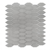 Jeffrey Court Dovetail Grey 10-3/4 in. x 12-1/8 in. x 8 mm Ceramic Mosaic Tile-99338 205952823