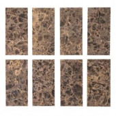 Jeffrey Court Emperador 3 in. x 6 in. Honed Marble Floor/Wall Tile (8 pieces / 1 sq. ft. / pack)-99092 202273533