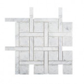 Jeffrey Court Foxwood Manor 11-7/8 in. x 11-7/8 in. x 8 mm Marble Mosaic Tile-99275 206955404