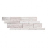 Jeffrey Court Stone Grey Ledger 5-7/8 in. x 16 in. x 14 mm Limestone Mosaic Tile-99258 206955392