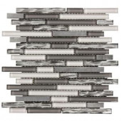 Jeffrey Court Waves of Grey 12 in. x 12.25 in. x 8 mm Glass/Metal Mosaic Wall Tile-99716 204659614