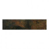 MARAZZI Imperial Slate 3 in. x 12 in. Black Ceramic Bullnose Floor and Wall Tile-UH59 202072404