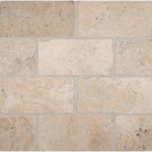 MS International Bologna Chiaro 3 in. x 6 in. Tumbled Travertine Floor and Wall Tile (1 sq. ft. / case)-THDW3-T-CH3X6T 100664325