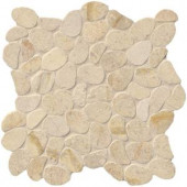 MS International Coastal Sand Pebble 12 in. x 12 in. x 10 mm Honed Limestone Mesh-Mounted Mosaic Tile (10 sq. ft. / case)-COASAN-PEB 205995858