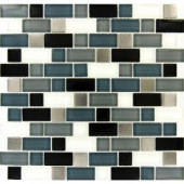 MS International Crystal Cove 12 in. x 12 in. Glass Blend Mesh-Mounted Mosaic Tile-GLMT-CCB-8MM 202676663