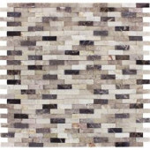 MS International Emperador Blend Splitface 12 in. x 12 in. x 10 mm Marble Mesh-Mounted Mosaic Wall Tile (10 sq. ft. / case)-SMOT-EMPB-SFIL 203737103