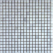 MS International Greecian White 12 in. x 12 in. x 10 mm Honed Marble Mesh-Mounted Mosaic Tile (10 sq. ft. / case)-SMOT-ARA-5/8-H 202508316