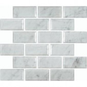 MS International Greecian White 12 in. x 12 in. Polished Beveled Marble Mesh-Mounted Mosaic Floor and Wall Tile-GRE-2X4PB 203447807