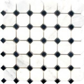 MS International Greecian White Octagon 12 in. x 12 in. x 10 mm Honed Marble Mesh-Mounted Mosaic Tile-SMOT-ARA-2OCT 100664321