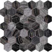 MS International Henley Hexagon 12 in. x 12 in. x 10 mm Natural Marble Mesh-Mounted Mosaic Tile (10 sq. ft. / case)-HENLEY-2HEX 205308186