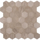 MS International Honeycomb Hexagon 12 in. x 12 in. x 10 mm Natural Marble Mesh-Mounted Mosaic Floor and Wall Tile-HONCOM-2HEX 205307895
