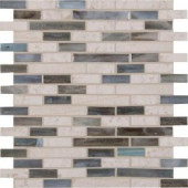 MS International Kaledo Interlocking 12 in. x 12 in. x 6 mm Glass and Stone Mesh-Mounted Mosaic Tile (15 sq. ft. / case)-SGLSIL-KALEDO 205308166
