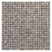 Solistone Haisa Marble Light Micro 12 in. x 12 in. x 6.35 mm Marble Mesh-Mounted Mosaic Wall Tile (10 sq. ft. / case)-HGRY LH-02 202018552