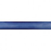 Solistone Hand-Painted Azul Blue 1 in. x 6 in. Ceramic Quarter Round Trim Wall Tile-AZUL-QR 206075223