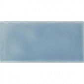 Solistone Hand-Painted Cancun Light Blue 3 in. x 6 in. Glazed Ceramic Wall Tile (1.25 sq. ft. / case)-CANCUN 3X6 206075163