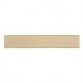 Solistone Hand-Painted Crema 1 in. x 6 in. Ceramic Pencil Liner Trim Wall Tile-CREMA-PL 206075216