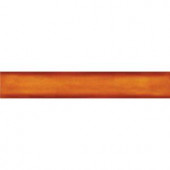 Solistone Hand-Painted Tangerine Orange 1 in. x 6 in. Ceramic Quarter Round Trim Wall Tile-TANGERINE-QR 206075241