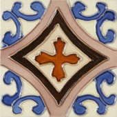 Solistone Hand-Painted Trebol Deco 6 in. x 6 in. Ceramic Wall Tile (2.5 sq. ft. / case)-TREBOL 3X6 206069920