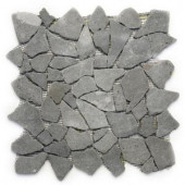 Solistone Indonesian Java Black 12 in. x 12 in. x 6.35 mm Natural Stone Pebble Mesh-Mounted Mosaic Tile (10 sq. ft. / case)-6010 100659955