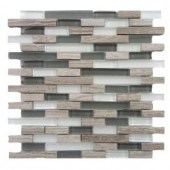 Solistone Opera Glass Aria Light 12 in. x 12 in. x 7.93 mm Glass and Marble Mosaic Wall Tile (10 sq. ft. / case)-9037L 205012997