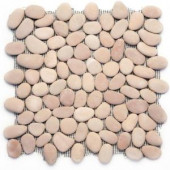 Solistone River Rock Dawn 12 in. x 12 in. x 12.7 mm Natural Stone Pebble Mosaic Floor and Wall Tile (10 sq. ft. / case)-6008 100659926
