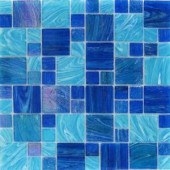 Splashback Tile Aqua Blue Ocean French Pattern 11.62 in. x 11-3/4 in. x 5 mm Glass Mosaic Tile-HDAQBLUOCNFR 206656069