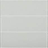Splashback Tile Bright White 4 in. x 12 in. x 8 mm Polished Glass Subway Floor and Wall Tile-BRIGHT WHITE POLISHED 4X12 203061543