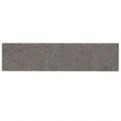 Splashback Tile Brushed Lady Gray 2 in. x 8 in. x 8 mm Marble Floor and Wall Tile-BRUSHED MARBLE LADY GRAY 206154556