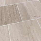 Splashback Tile Brushed Wooden Beige Marble Floor and Wall Tile - 4 in. x 4 in. Tile Sample-BR4X4WDBSMP 207125539