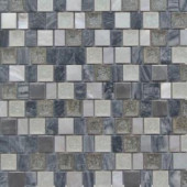 Splashback Tile Charm II Rocky 12 in. x 12 in. x 8 mm Glass and Stone Mosaic Tile-CHRM-II-ROCKY-GLASTONE 206347014