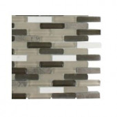 Splashback Tile Cleveland Taylor Mini Brick 3 in. x 6 in. x 8 mm Mixed Materials Mosaic Floor and Wall Tile Sample-L1A2 MOSAIC TILE 204279004