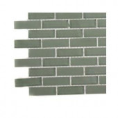 Splashback Tile Contempo Seafoam Brick Glass Tile - 3 in. x 6 in. x 8 mm Tile Sample-L6A7 GLASS TILE 203288386