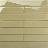 Splashback Tile Contempo Vista Polished Macadamia Glass Mosaic Wall Tile - 3 in. x 6 in. Tile Sample-SMP-CNTMPVISTA-POLISHED MACADAMIASAMPLE 206347123