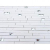 Splashback Tile Fable White Rabbit 11-1/4 in. x 12 in. x 10 mm Polished Marble Mosaic Tile-FBLWHTRBT 206822980