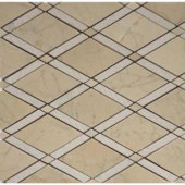 Splashback Tile Grand Textured Crema Marfil Polished Marble Tile - 3 in. x 6 in. Tile Sample-R1D10GDTXCRM 206823004