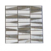 Splashback Tile Great Charlemagne 3 in. x 6 in. x 8 mm Marble Mosaic Floor and Wall Tile Sample-C1A11 MARBLE TILE 204278968