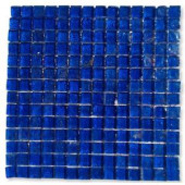 Splashback Tile Latin Blue Ink Square Glass Floor and Wall Tile - 3 in. x 6 in. Tile Sample-R4A10LTNBLUINK 206675369