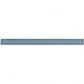 Splashback Tile Light Blue Gray Glass Pencil Liner Trim Wall Tile - 3/4 in. x 6 in. Tile Sample-SMP-GPL LIGHT BLUE GRAYSAMPLE 206347113