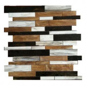 Splashback Tile Matchstix Mockingbird 10 in. x 11 in. x 8 mm Glass Mosaic Floor and Wall Tile-MATCHSTIX MOCKINGBIRD GLASS TILE 204279051