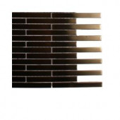 Splashback Tile Metal Copper Brick Stainless Steel Mosaic Floor and Wall Tile - 3 in. x 6 in. x 8 mm Tile Sample-R1B2 METAL TILE 203478203