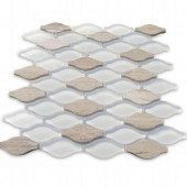 Splashback Tile Micro Sunflower 12 in. x 12 in. x 8 mm Glass and Marble Mosaic Tile-MICRO-SUNFLOWER 206347029