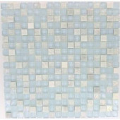 Splashback Tile Mist Trail Blend 12 in. x 12 in. x 8 mm Marble and Glass Mosaic Floor and Wall Tile-MIST TRAIL BLEND .5 X 1.5 203061506