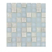 Splashback Tile Mist Trail Blend Marble Glass Mosaic Floor and Wall Tile - 3 in. x 6 in. x 8 mm Tile Sample-R5D1 203218143